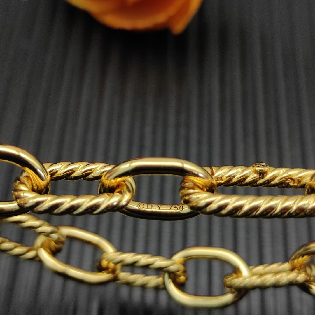 David Yurman Gold and Silver Tone Rope Chain Bracelets